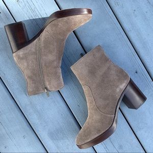 FRYE suede platform boots